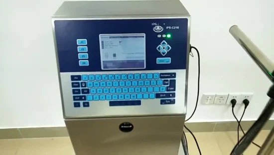 Impressora cij industrial automática on-line, máquina de codificação a jato de tinta, data de validade, compatível com impressora videojet